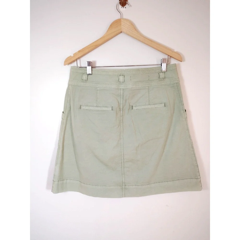 Anthropologie‎ Pilcro & The Letterpress Green Skirt Flare Boho Preppy Resort 10